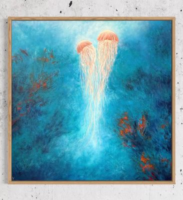 'The Dance' - Painting - Animals & Wildlife by Marlee.Jeans.Studio | Featured on The East Coast Arts Trail®