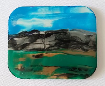 Mixed Media artwork 'Mini Wall Plaque WP-13' by Alma Jay Art | The East Coast Arts Trail®