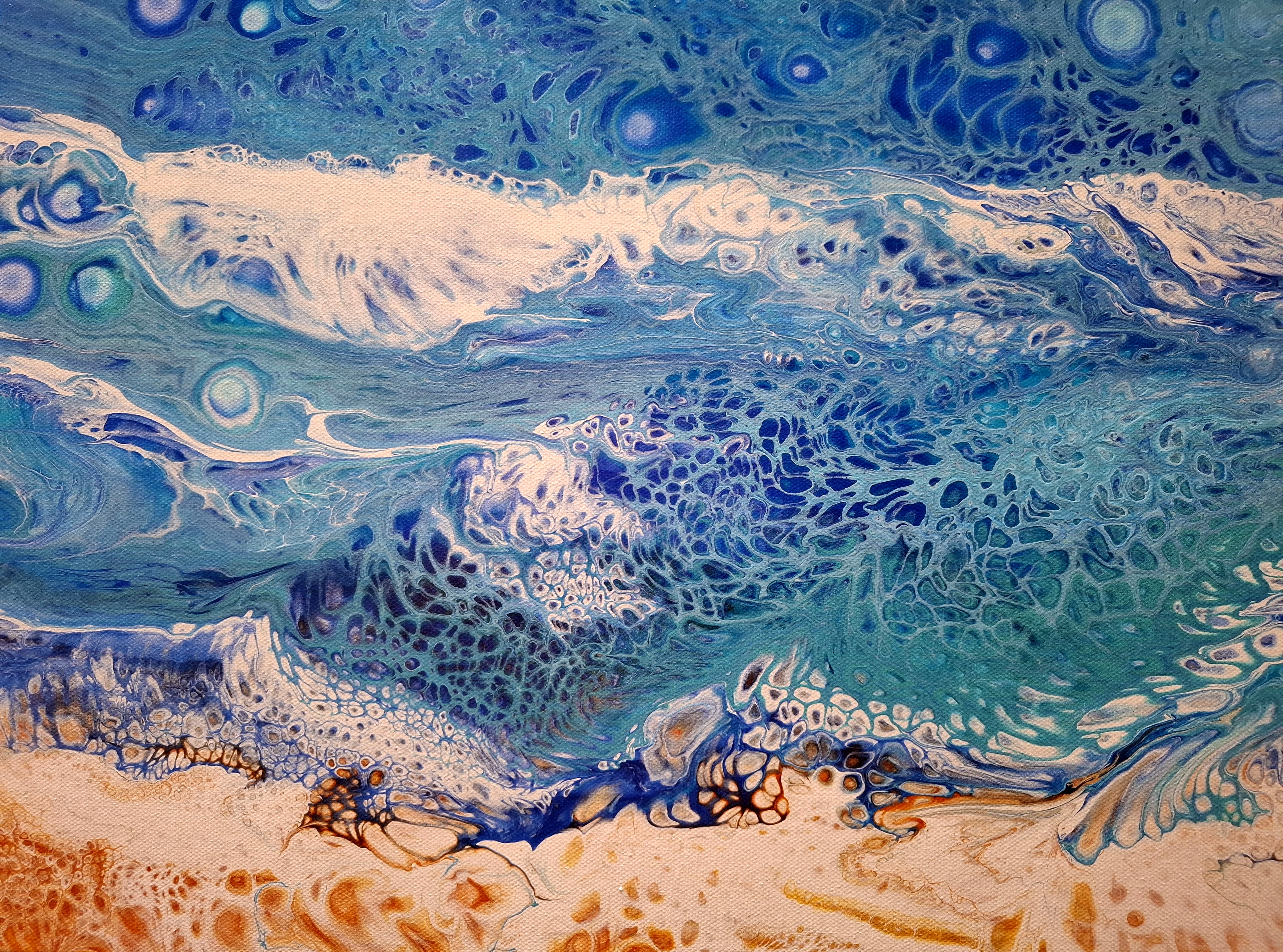 Painting artwork 'Currumbin Swell' by Robyn Mannes | The East Coast Arts Trail®