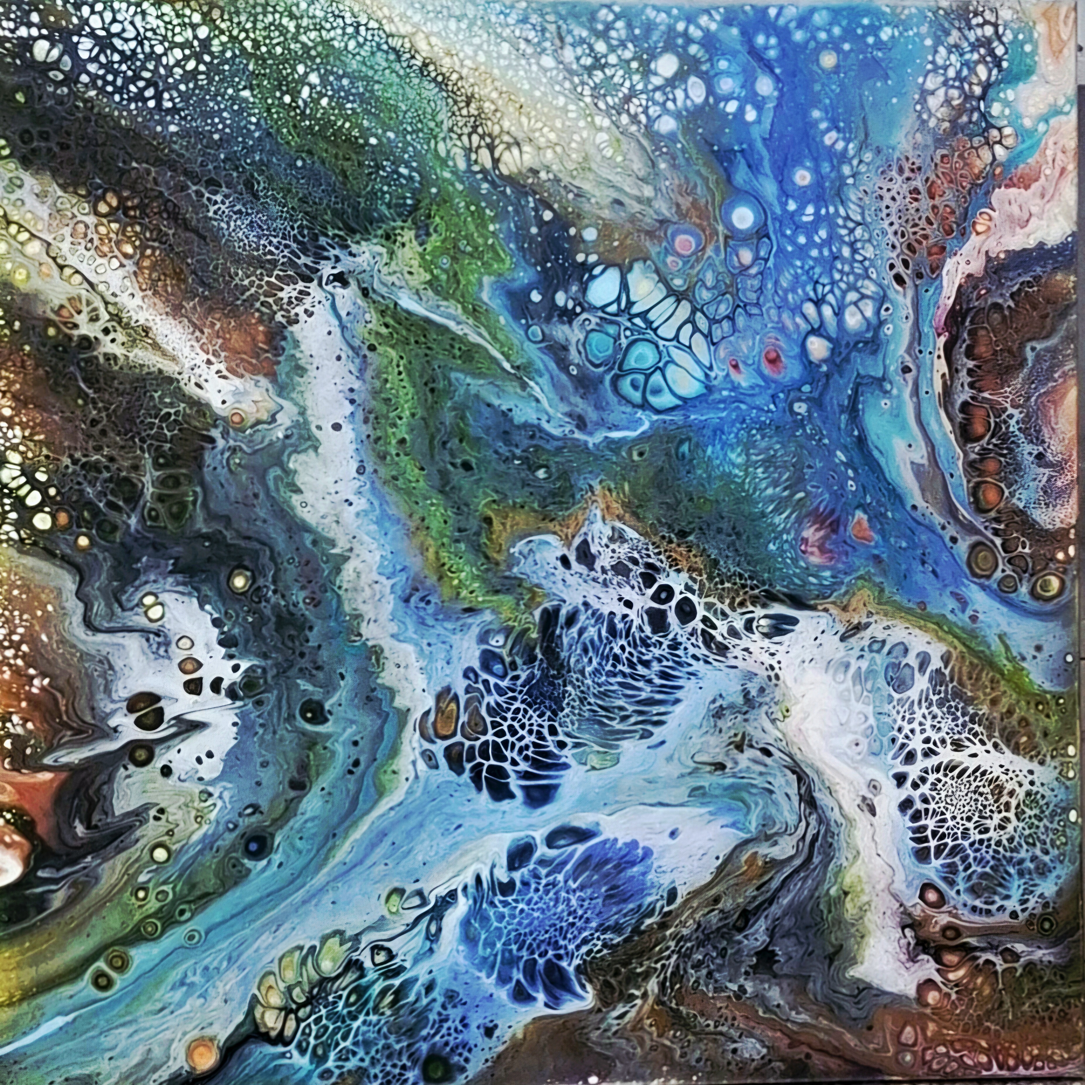 'Koi Pond' - Painting by Robyn Mannes | Featured on The East Coast Arts Trail®