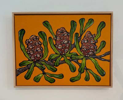 Painting artwork 'Coastal Banksia' by ESGibbon | The East Coast Arts Trail®