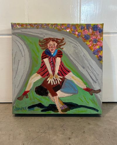 Painting artwork 'Christine's Playful Pounce' by Jennifer Mary | The East Coast Arts Trail®