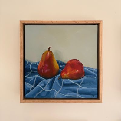 'Crimson pears' - Painting by Pia Reynolds Art | Featured on The East Coast Arts Trail®