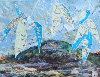 'Tassie Road Tripping ' - Mixed Media by Maria Oakley | Featured on The East Coast Arts Trail™