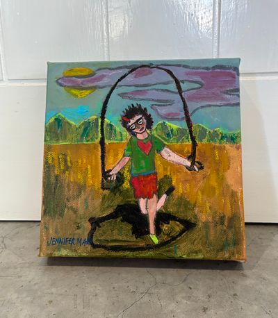 Original  Acrylic and crayon on canvas. by Jennifer Mary from NSW - Mid North Coast | The East Coast Arts Trail®