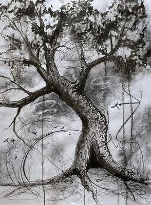 'Mystic Friend' - Painting - Trees & Gardens by Philippa Gillett | Featured on The East Coast Arts Trail®
