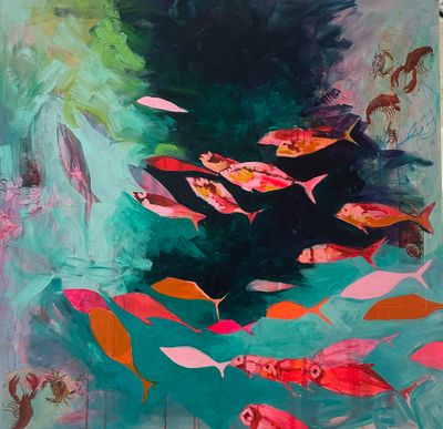 Original Mixed Media & Acrylic on Canvas  by Natasha Charlotte from QLD - Gold Coast | The East Coast Arts Trail®