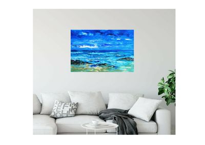 'TURQUIOSE SEAS' - Painting by Chris Holland | Featured on The East Coast Arts Trail®