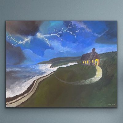'Refuge In The Storm' - Painting - Coastal by James White Art | Featured on The East Coast Arts Trail®