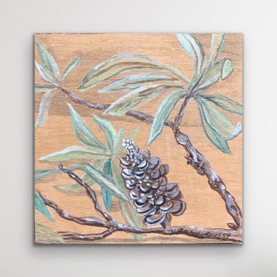 Ink, pastel and oil on timber board mounted on pine relief frame. by Carla van Laar, VIC - East Gippsland | Displayed on The 