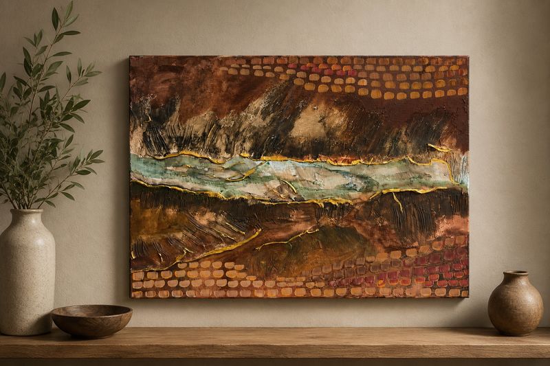 Painting - Acrylic artwork 'Wounds in the Water 2/2' by The garden.artspace | The East Coast Arts Trail®