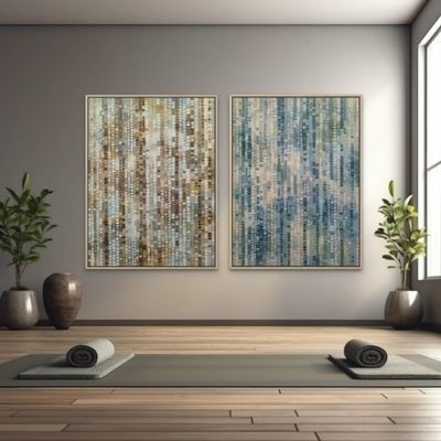 'Sand & Sea Diptych' - Painting by Tania FitzGerald | Featured on The East Coast Arts Trail®