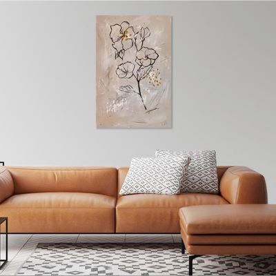 Painting artwork 'GRAPHIC FLORAL No. 1' by Helen W. Broad | The East Coast Arts Trail®