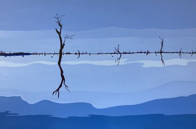 Painting artwork 'Lake Mulwala' by Marian Quigley | The East Coast Arts Trail®