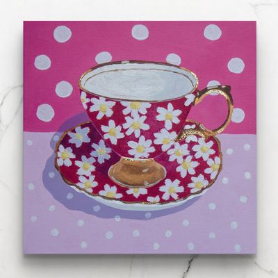 'Tea Stories 2' - Painting by Nadia Dong Creative | Featured on The East Coast Arts Trail™