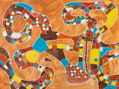 Painting - Acrylic artwork 'Australian Outback' by Jennie Smith | The East Coast Arts Trail®