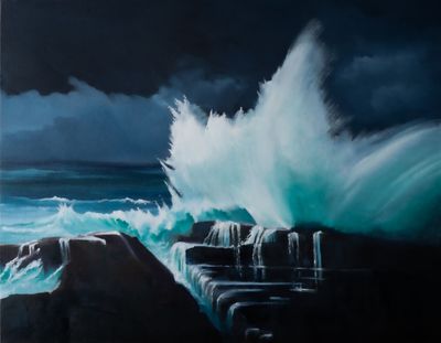 'Rough Seas' - Painting - Acrylic by baileycreative | Featured on The East Coast Arts Trail®