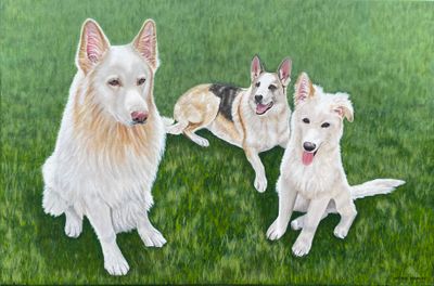 'Pet Portrait ' - Painting by Natalie Douglas | Featured on The East Coast Arts Trail™