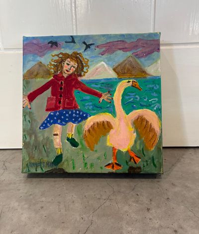 Acrylic and crayon on canvas by Jennifer Mary, NSW - Mid North Coast | Displayed on The East Coast Arts Trail®