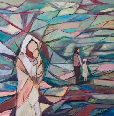 Painting artwork 'Mother and Child' by Tonychahine.art | The East Coast Arts Trail™