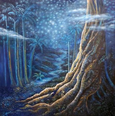 'Sanctuary Under the Stars' - Painting by Capanart Gallery | Featured on The East Coast Arts Trail®