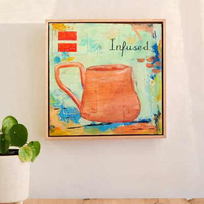Acrylic and collage on cavas, Framed by Francesca Laude, VIC - Melbourne | Displayed on The East Coast Arts Trail®