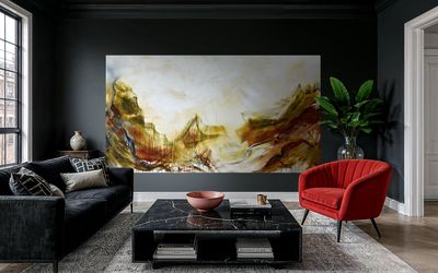 Acrylic on unstretched canvas; ships in a roll by Roopali Arora, NSW - Sydney | Displayed on The East Coast Arts Trail™