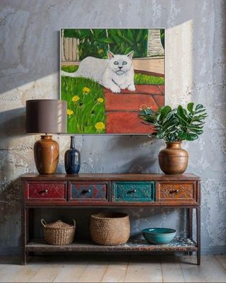 'Ragdolls first time outside' - Painting by Rachel Auton | Featured on The East Coast Arts Trail™