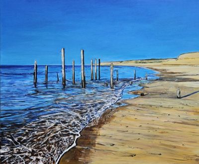 'Port Willunga Remnants' - Painting by ChristineDavisArt | Featured on The East Coast Arts Trail®