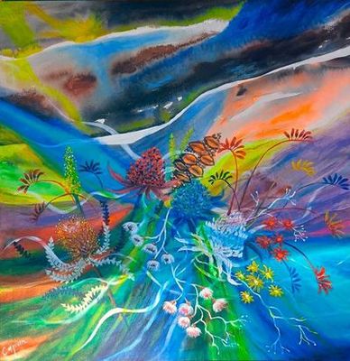 Painting artwork 'Wildflower Dreaming' by Capanart Gallery | The East Coast Arts Trail®