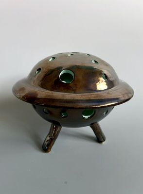 'Space Ship Lantern ' - Ceramics by Susannah Paterson | Featured on The East Coast Arts Trail™