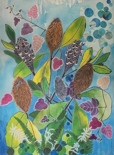 Original Mixed Media- watercolour, collage, inks and gel pen by Marg Watt from QLD - Sunshine Coast | The East Coast Arts Tra