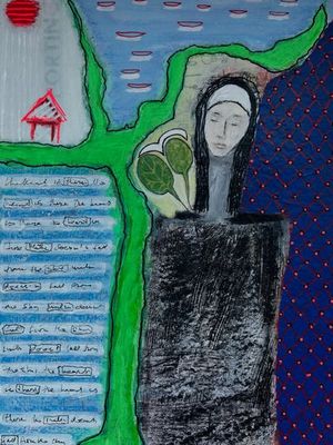 Original Mixed media on dung paper by Marijke Lambregtse from QLD - Brisbane | The East Coast Arts Trail®