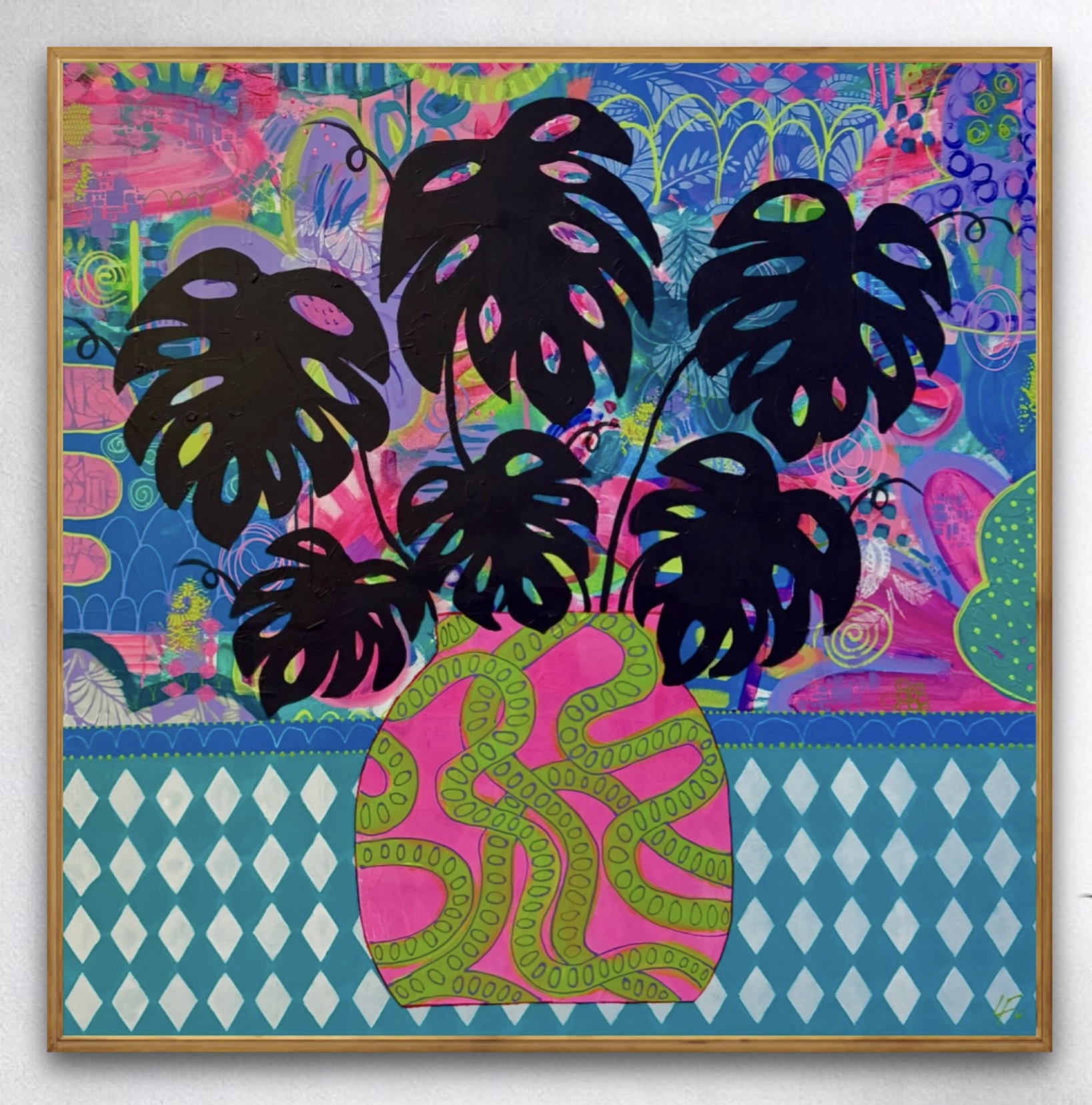 'Midnight Magic' - Painting - Abstract by Lindy Farley | Featured on The East Coast Arts Trail®
