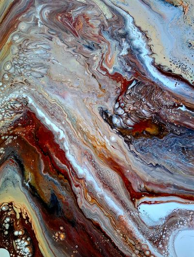 'Red Earth Rising' - Painting by Robyn Mannes | Featured on The East Coast Arts Trail®