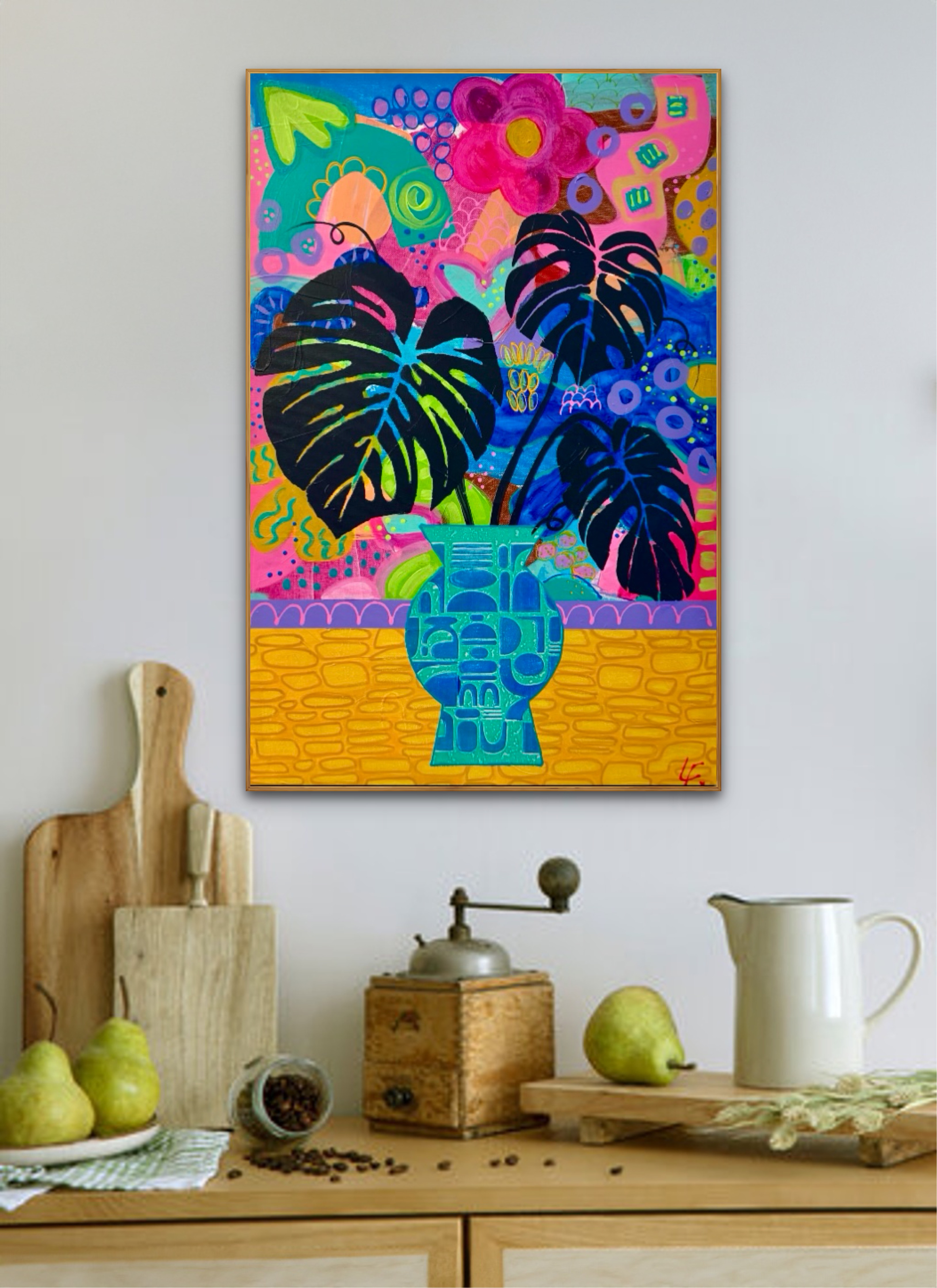 'Midnight Garden Party' - Painting - Acrylic by Lindy Farley | Featured on The East Coast Arts Trail®