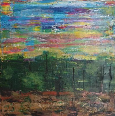  Acrylic spray paint, Oil paint & pigments, chalk and charcoal on 12oz. Cotton Duck Canvas by TPF Studios, Robina, Gold Coast