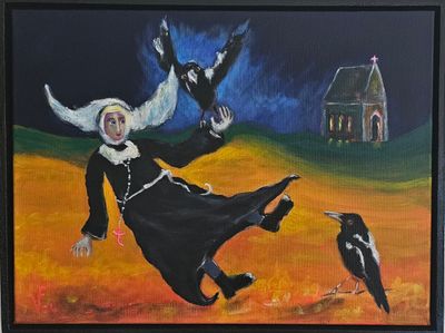 Painting - Acrylic artwork 'Birds of a feather' by Vikadafoxart | The East Coast Arts Trail®