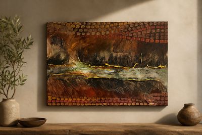 Acrylic and textured paste on canvas by The garden.artspace, NSW - Southern Tablelands | Displayed on The East Coast Arts Tra