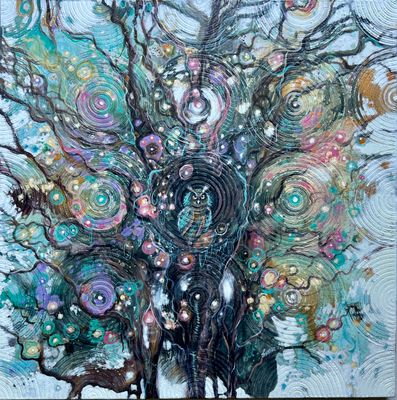 Mixed Media artwork 'Rings of the listening tree ' by inessatreasures | The East Coast Arts Trail™