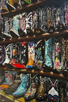 Painting artwork 'I wanna be a cowgirl' by Emily Bowen | The East Coast Arts Trail™