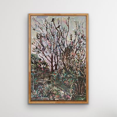 'Bird visits ' - Painting by Carla van Laar | Featured on The East Coast Arts Trail®
