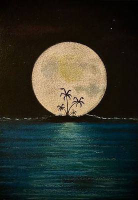 'Tropical moon' - Mixed Media by Simon Terry | Featured on The East Coast Arts Trail®