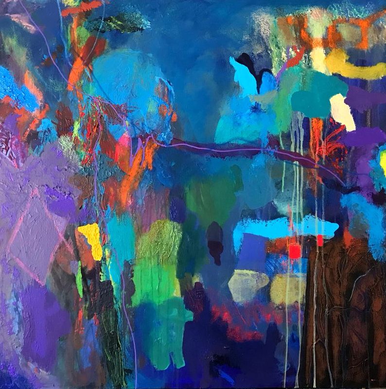 Acrylic and oil pastels on canvas  by Ian Burgess Art, NSW - Newcastle | Displayed on The East Coast Arts Trail™