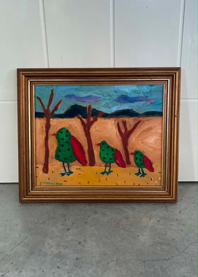 acrylic and oil pastel on board, framed by Jennifer Mary, NSW - Mid North Coast | Displayed on The East Coast Arts Trail®