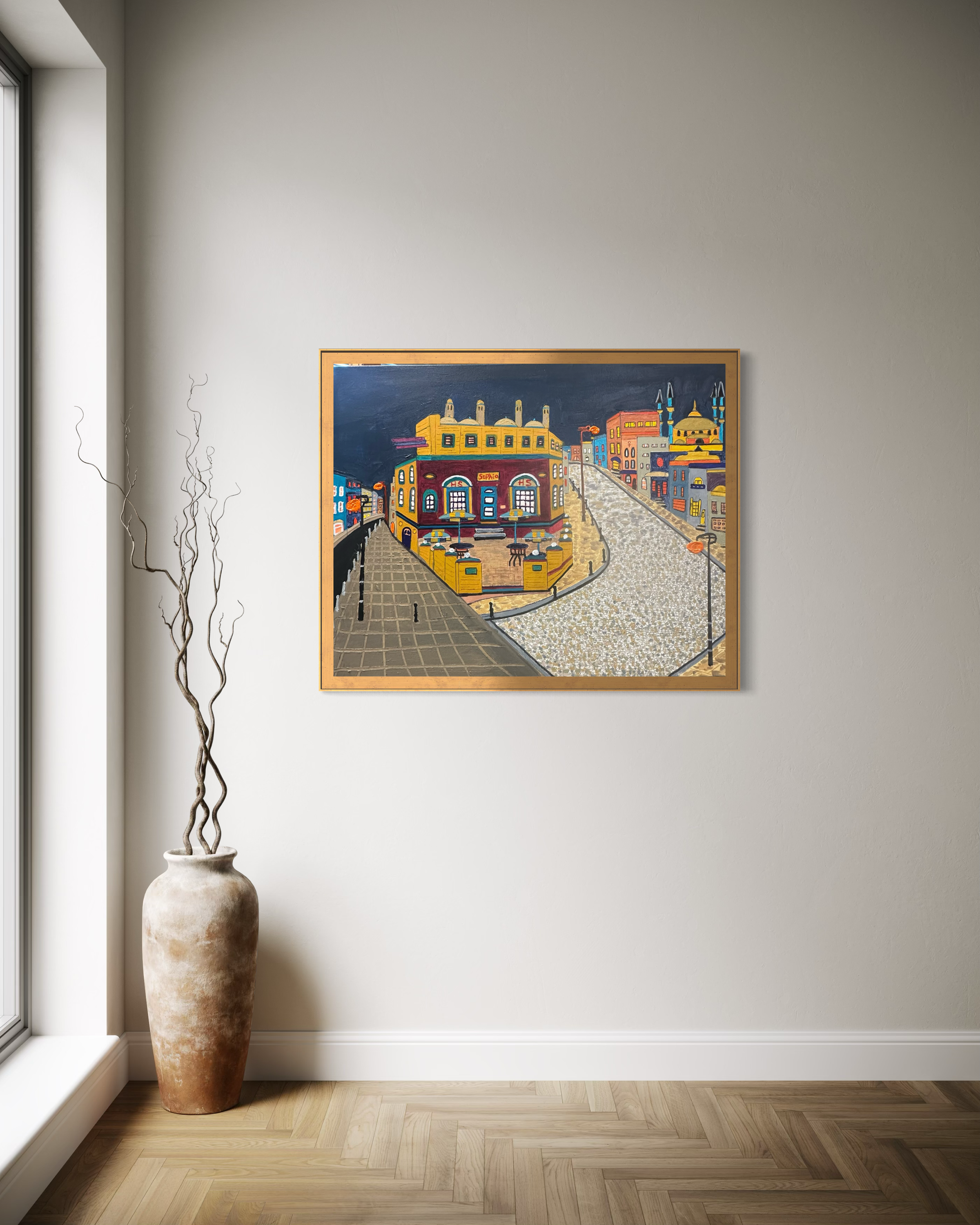 Painting artwork 'Istanbul Sidestreet ' by Steve Quilty Art | The East Coast Arts Trail®