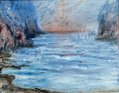 Painting artwork 'Between the rocks' by Ines | The East Coast Arts Trail™