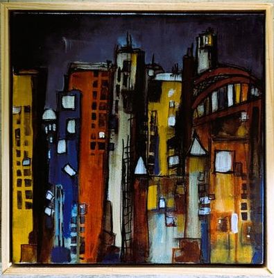 Painting artwork 'Where The Windows Glow' by The Creative Pilgrim | The East Coast Arts Trail™