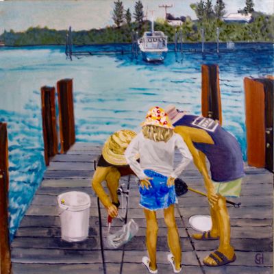 'The Lesson' - Painting by Geoff Hargraves | Featured on The East Coast Arts Trail™