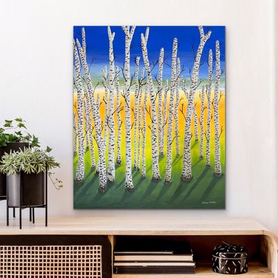 Painting artwork 'Sunburnt Birch' by James White Art | The East Coast Arts Trail™